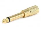 1/4" Mono Phone Plug Male to RCA Female - Metal