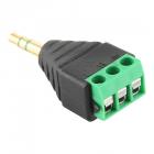 3.5MM MALE PLUG 3 POLE 3 PIN TERMINAL BLOCK STEREO AUDIO CONNECTOR 3.5MM MALE PLUG 3 POLE 3 PIN TERMINAL BLOCK STEREO AUDIO CONNECTOR