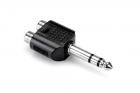 1/4" Stereo Jack Plug Male to Dual RCA Female 1/4" Stereo Jack Plug Male to Dual RCA Female