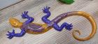 Purple and gold Gecko Lizard