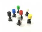 Momentary 4-Pin Pushbutton with Cap (6pc set)