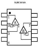 NJM3414 SMT High-Current Op Amp SOIC-8