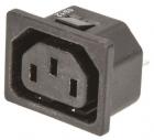 C13 Snap-In IEC Plug Socket, 15A, 250 V ac C13 Snap-In IEC Plug Socket, 15A, 250 V ac