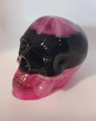 Decorative Resin Skull Black and Pink