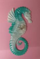  Sea Horse Aqua with Small Seashells : Wall Decoration