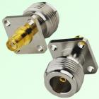 Panel Mount SMA Female to N Female