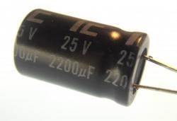Aluminum Electrolytic - 2200uF @ 25v - Radial