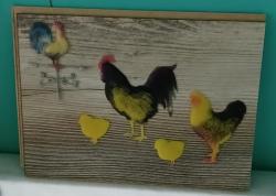  Beautiful Resin Rooster/Chicken Wall Plaque