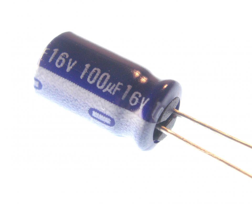 100pcs 16v 100uf 100mfd aluminum electrolytic capacitor 5×7mm radial