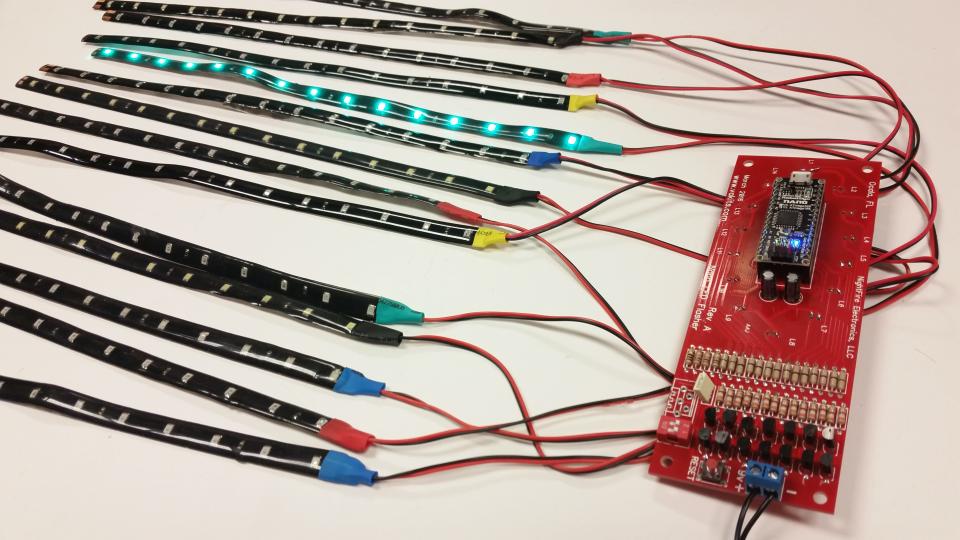 Arduino Nano Strip Flasher Kit w 12" LED (#10727) | NightFire Electronics LLC