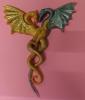 Twin Dragon Silver and Gold Wall Decoration *